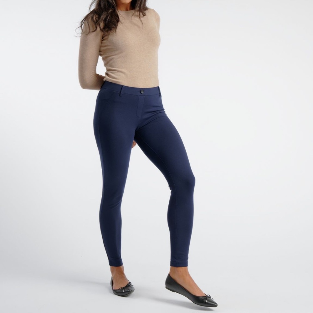 NWOT Betabrand Dress Pant Yoga Pants - Navy, SP Skinny Leg